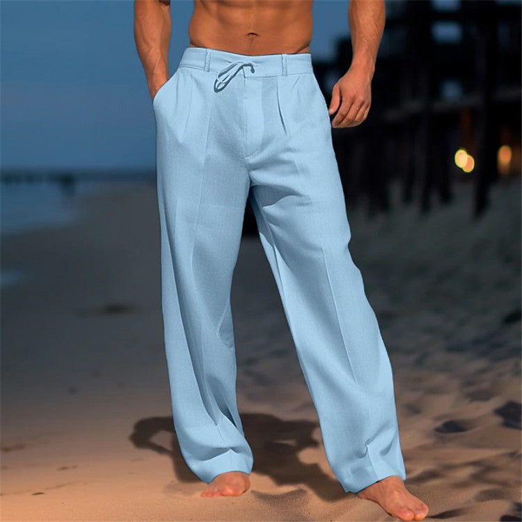 Herren elegante Chinohose mit lockerer Passform Drune