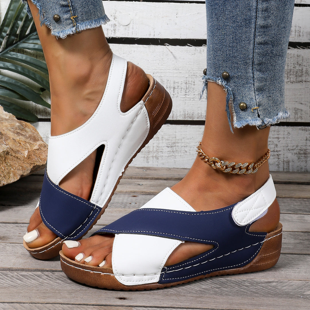 Damen Slingback Slide Sandalen mit stilvollem Ausschnitt-Design Drune