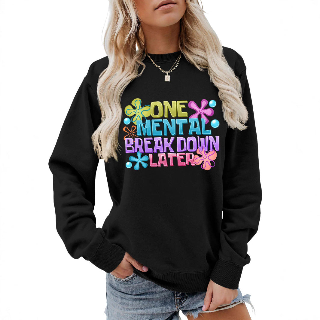 Damen Sweatshirt mit kreativem Aufdruck Drune