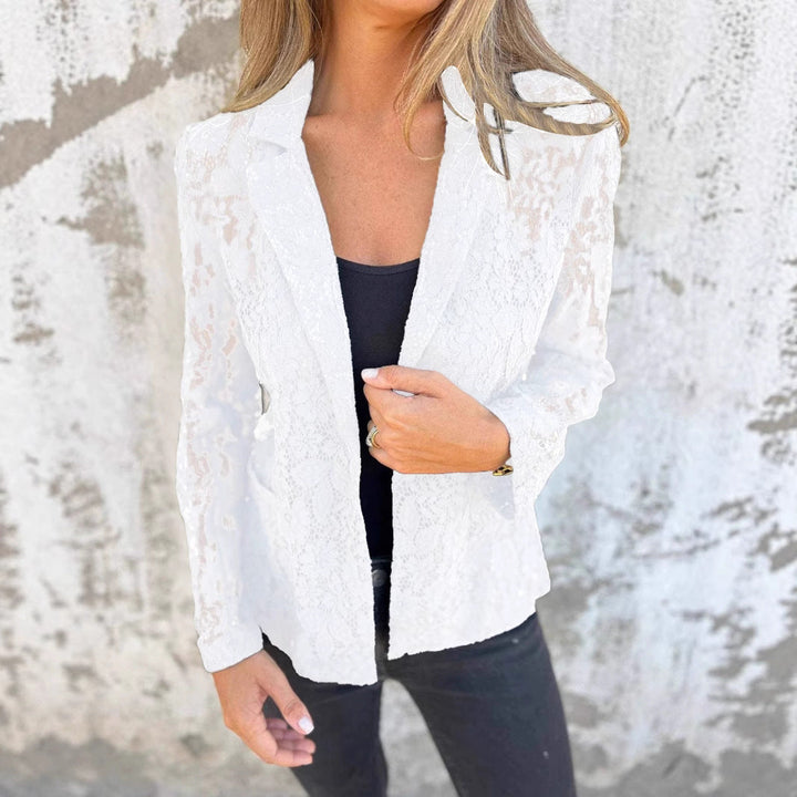 Damen elegante Spitzenblazer Drune