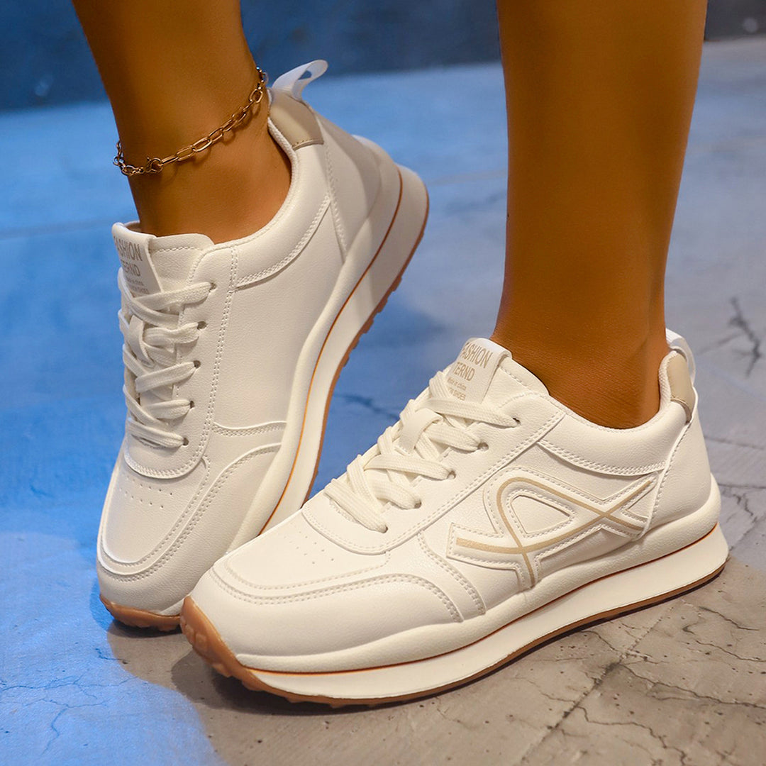 Damen nan leichte City-Sneaker mit erhöhtem Profil, stoßdämpfender EVA-Zwischensohle und rutschfester Gummilaufsohle Drune
