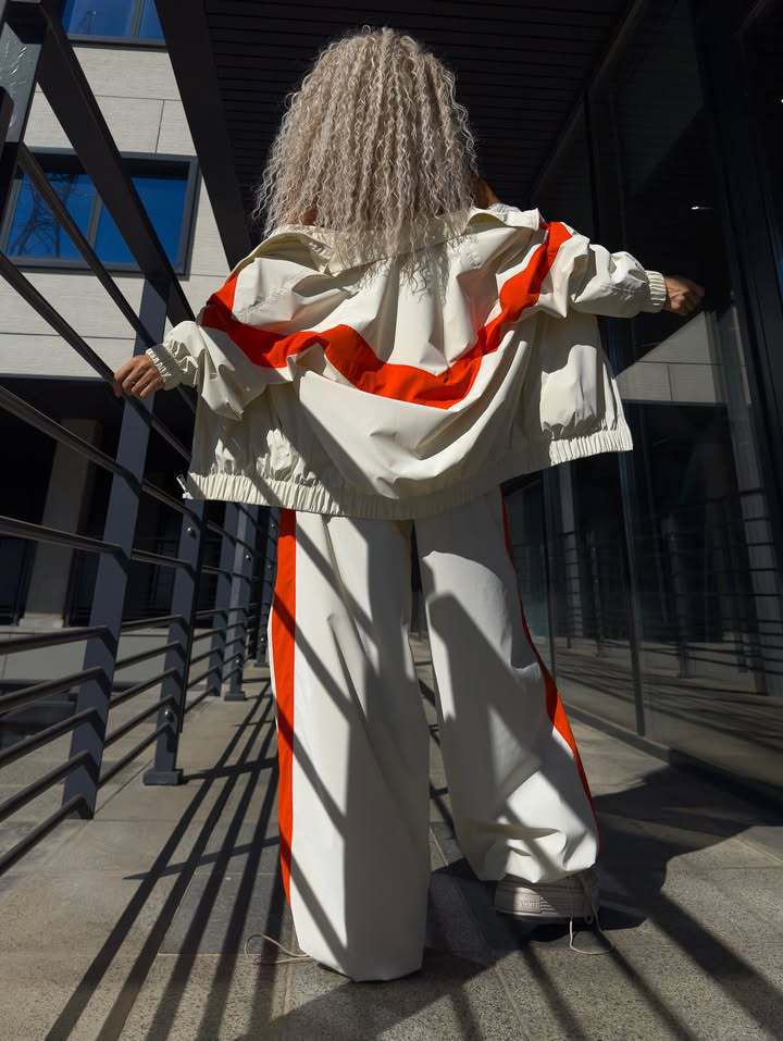 Damen sportlicher Windbreaker mit elastischen Bündchen und reflektierenden Details Drune