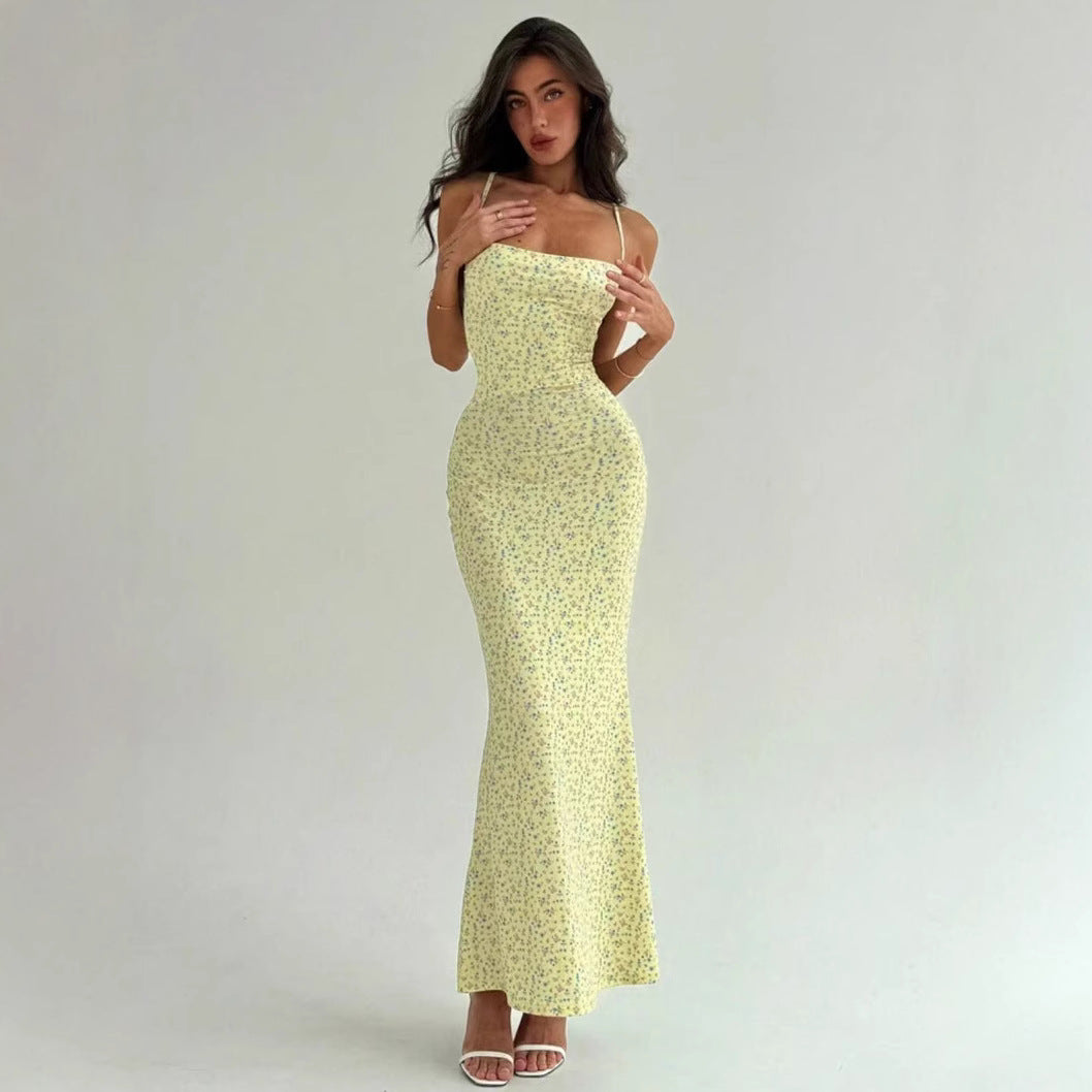 Damen Elegantes Maxikleid mit floralem Muster und schmalem Schnitt Drune