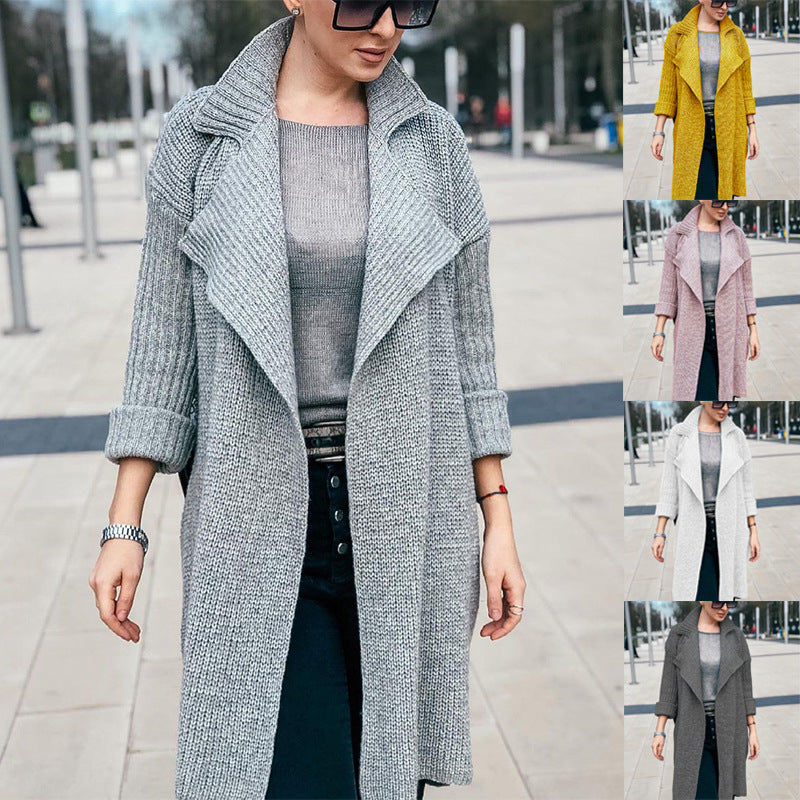 Damen oversized Strickmantel Drune