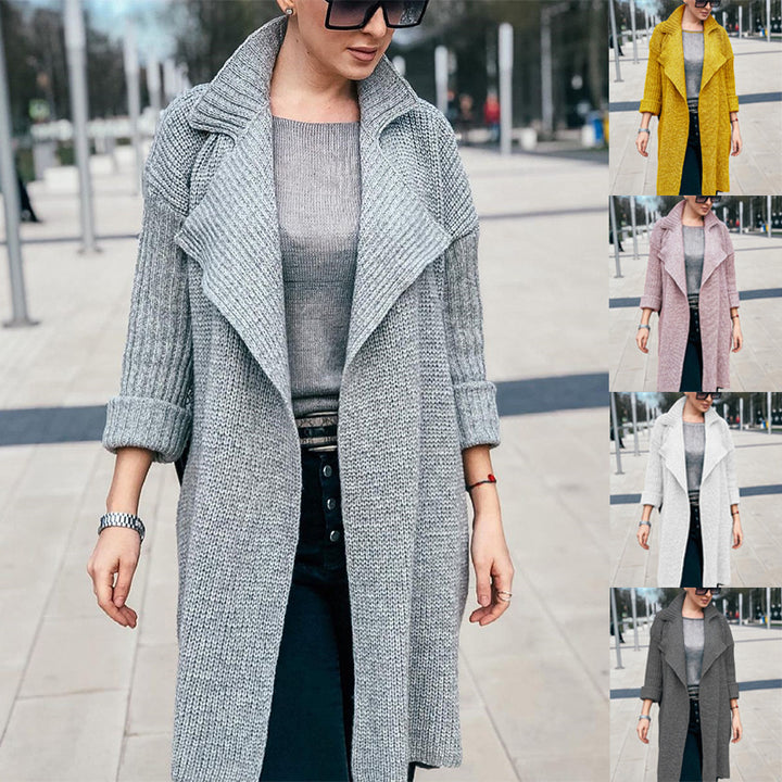 Damen oversized Strickmantel Drune