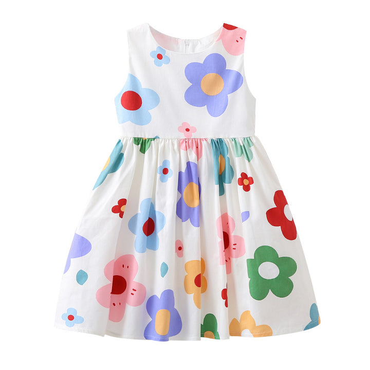 Mädchen Sommerkleid mit buntem Blumenmuster Drune
