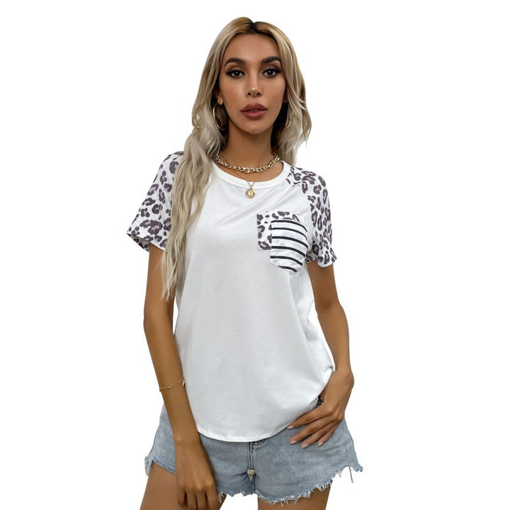 Damen Freizeitshirt mit farbigen Ärmeln und stylischem Brusttaschen-Design Drune