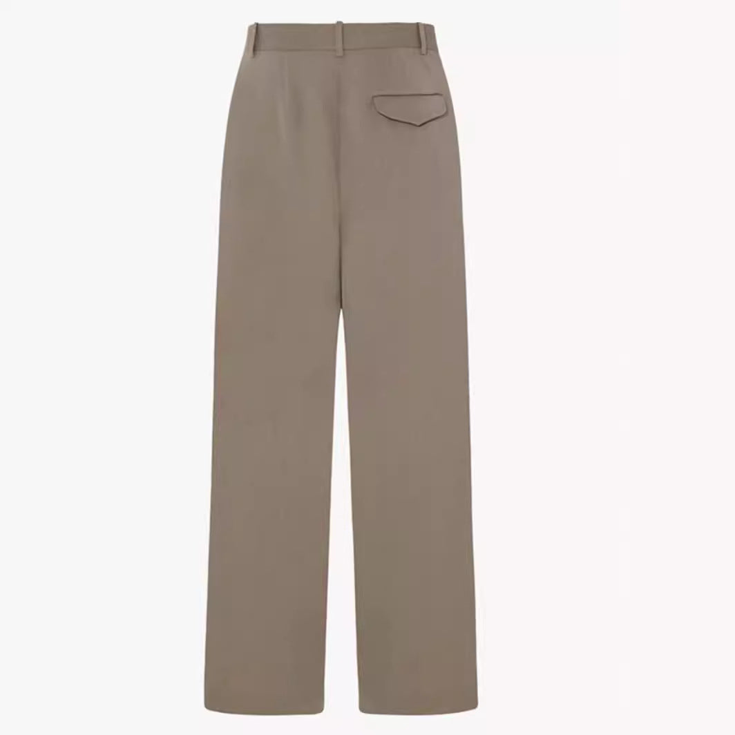 Damen Weit geschnittene elegante Stoffhose Drune