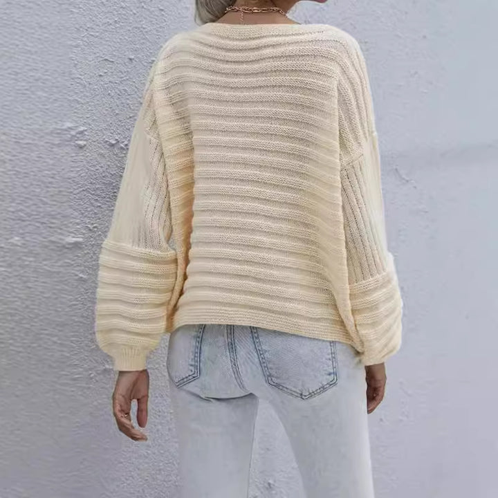 Damen Strickpullover mit weit geschnittenen Ärmeln Drune
