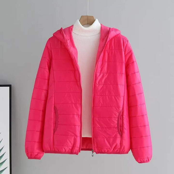 Damen gesteppte Übergangsjacke mit Kapuze und modernem Schnitt Drune