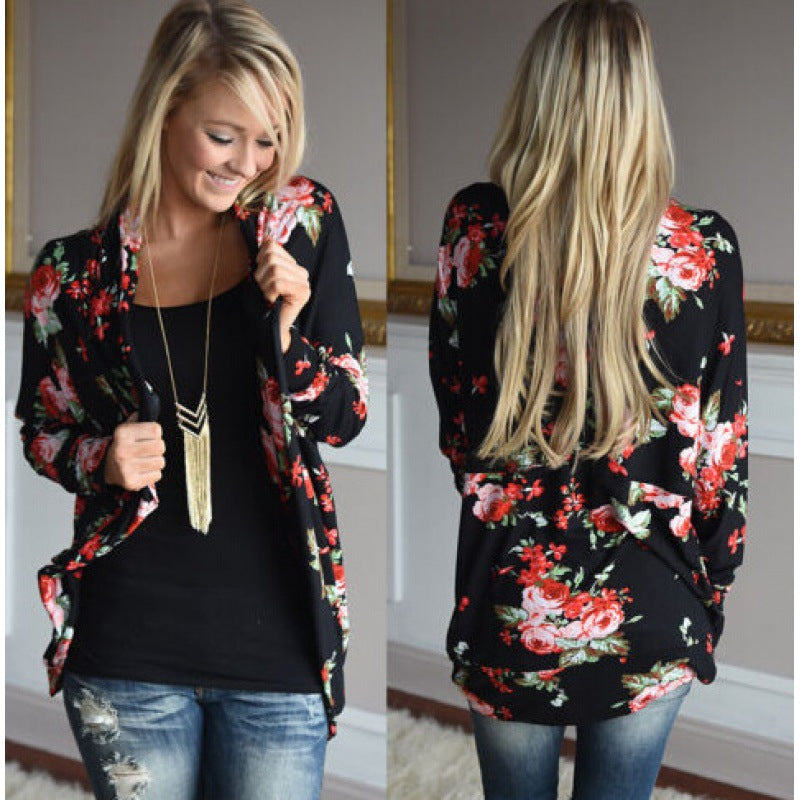Damen Langarmshirt mit floralem Design und lässigem Schnitt Drune