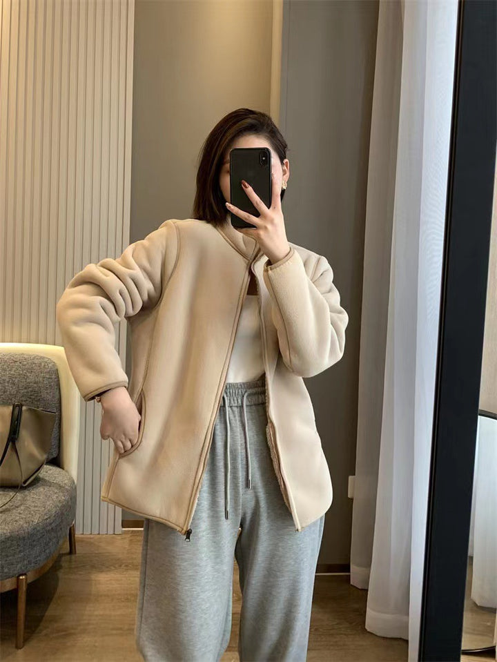 Damen Fleece-Jacke mit hohem Kragen und durchgehendem Reißverschluss Drune