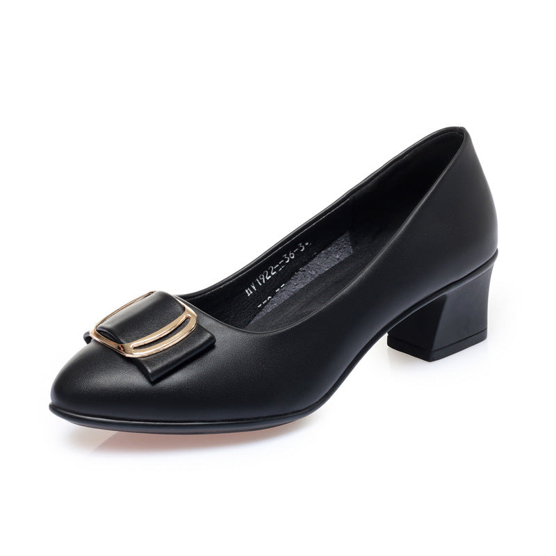 Damen elegante Blockabsatz-Pumps mit dekorativem Schleifendetail Drune