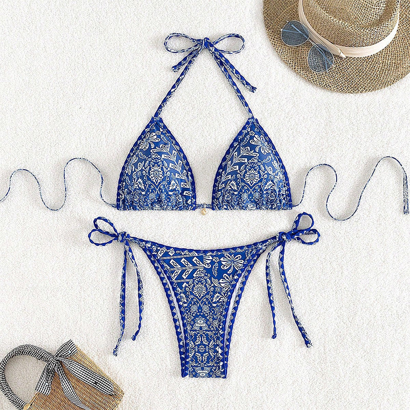 Damen Triangel-Bikini mit verstellbaren Raffungen Drune