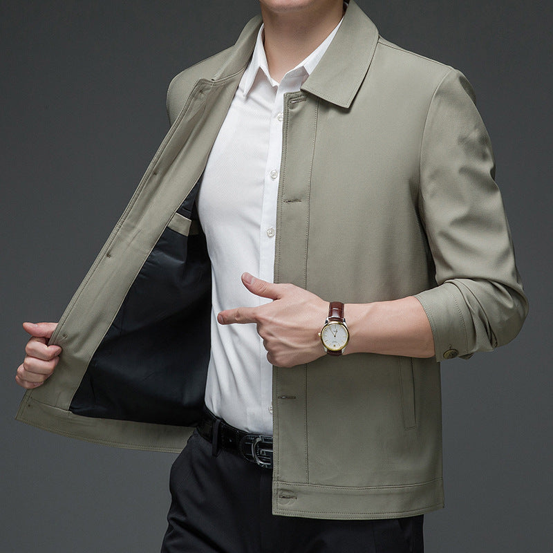 Herren modische Übergangsjacke mit praktischem Stehkragen und robusten Taschen Drune