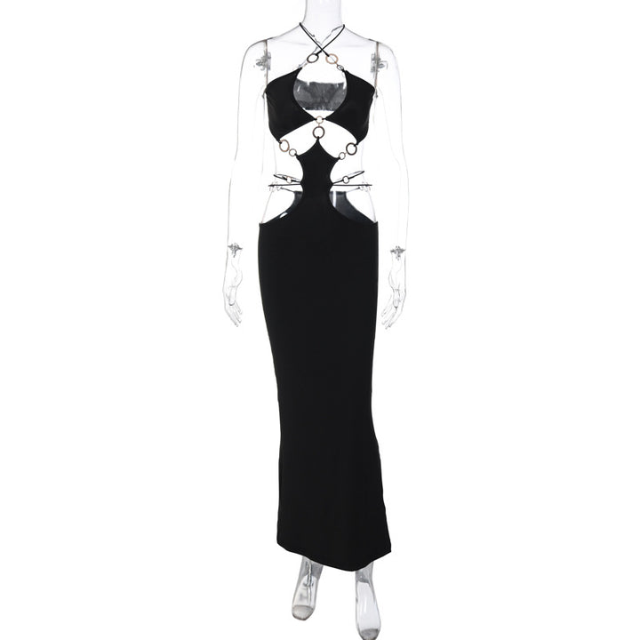Damen Elegantes Maxikleid mit ausgefallenem Cut-Out-Design Drune