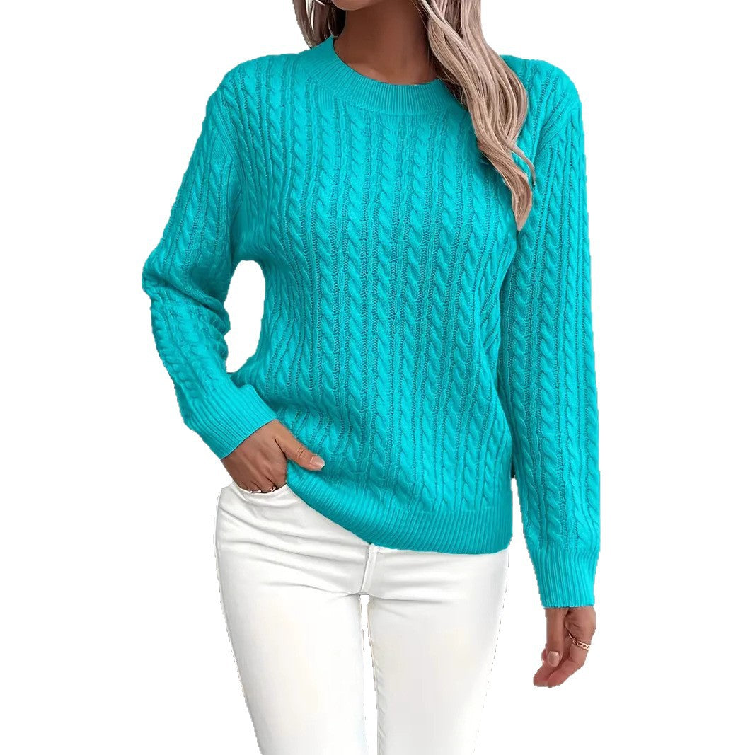 Damen Strickpullover mit elegantem Zopfdesign Drune