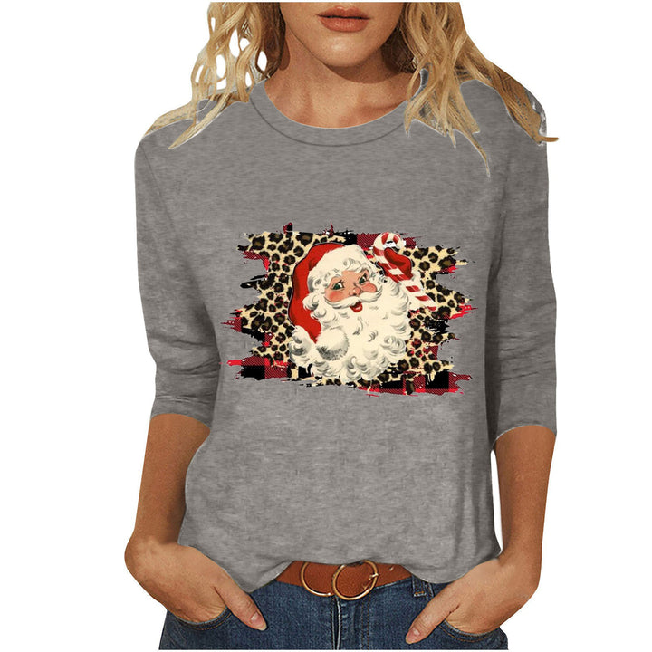Damen Sweatshirt mit künstlerischem Weihnachtsmotiv Drune