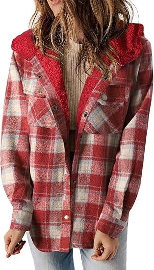 Damen Flanelljacke mit Fleecefutter Drune