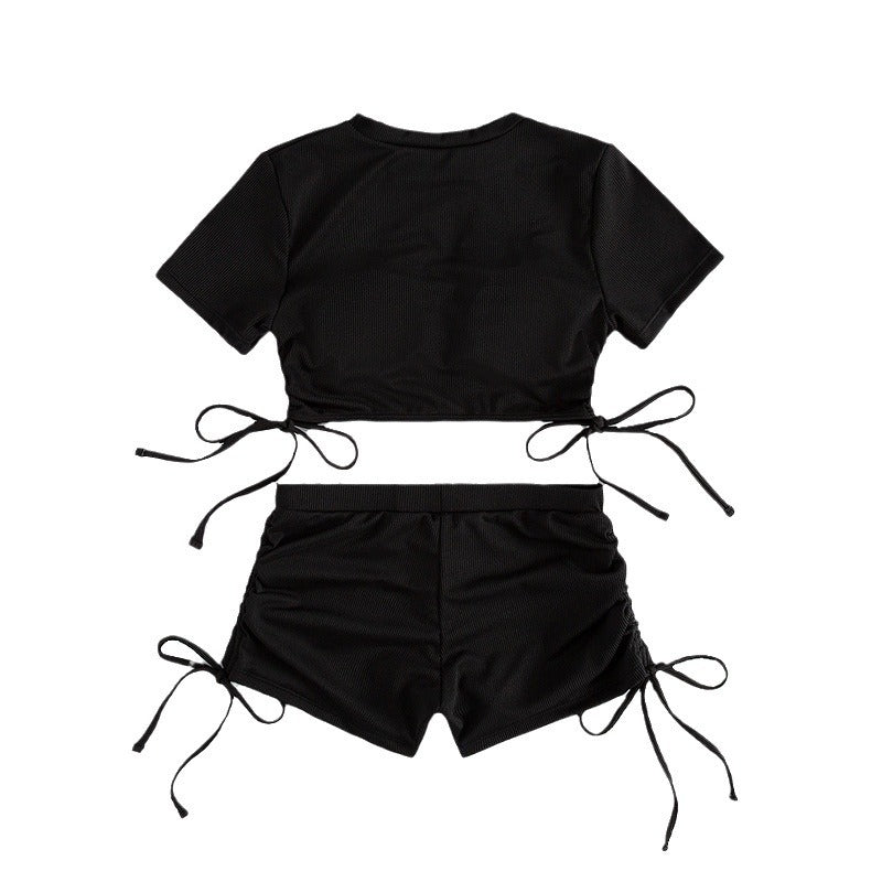 Damen Sportliches Crop-Top und Shorts Set Drune 1779281154