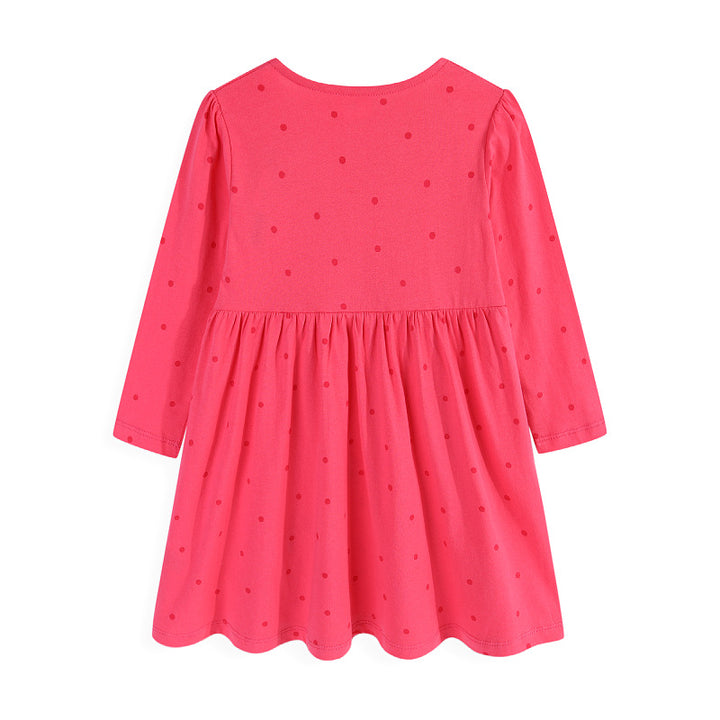 Mädchen Kleid mit bunten Einhorn- und Blumenstickereien Drune