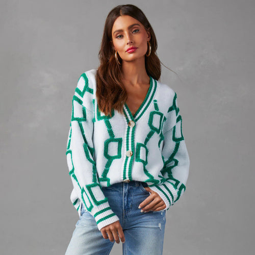 Damen Kuscheliger und stylischer Strickpulli mit modernem Muster Drune