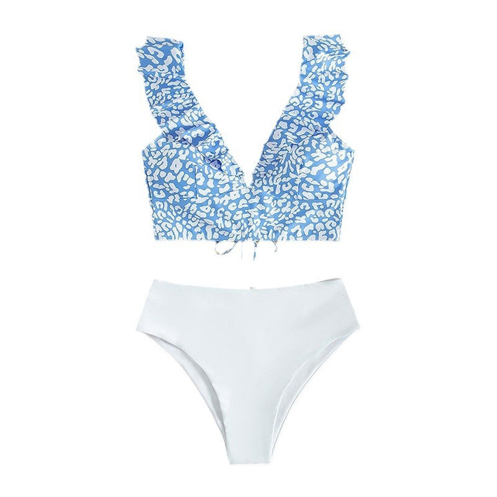 Damen Triangel-Bikini mit Rüschen und hohem Beinausschnitt Drune