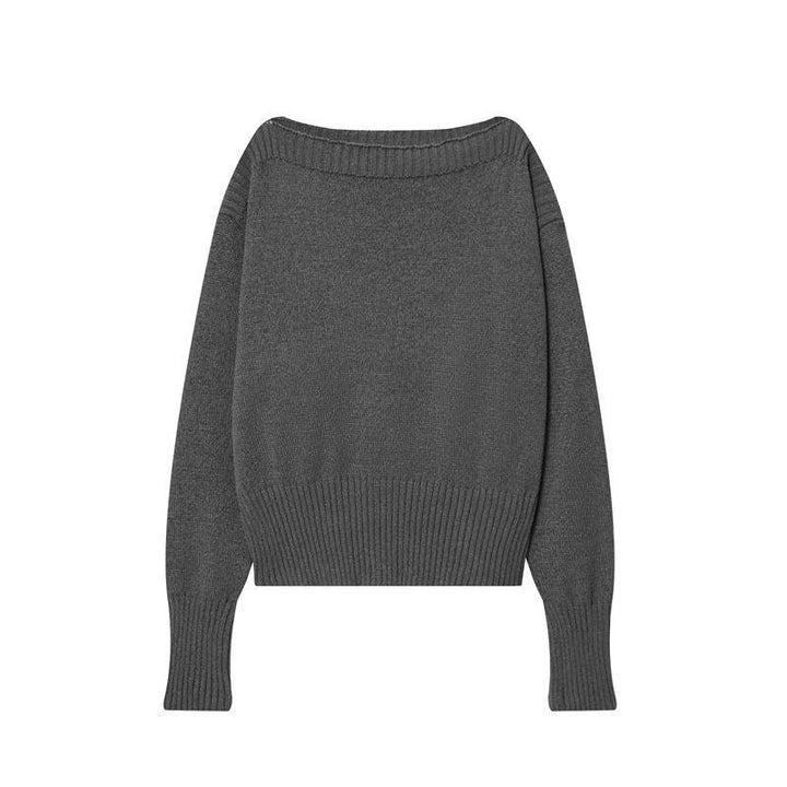 Damen kuscheliger Strickpullover mit weitem Schnitt und eleganten Rippbündchen Drune