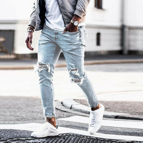 Herren Ripped Jeans im modernen Used-Look mit lässigem Schnitt Drune