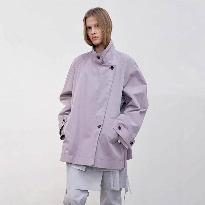 Damen Modische Übergangsjacke mit asymmetrischem Schnitt Drune