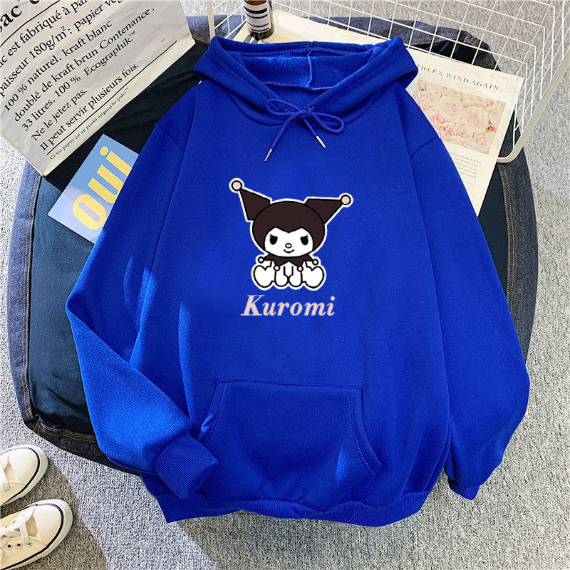 Damen Kapuzenpullover mit niedlichem Kuh-Motiv und hochwertigem Fleece Futter Drune