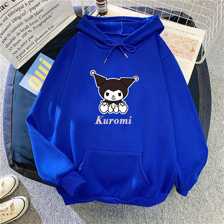 Damen Kapuzenpullover mit niedlichem Kuh-Motiv und hochwertigem Fleece Futter Drune