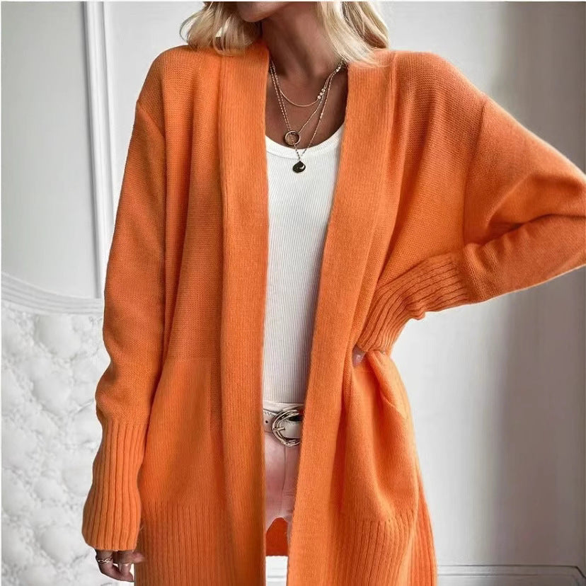 Damen Offener Strickmantel im lässigen Stil Drune