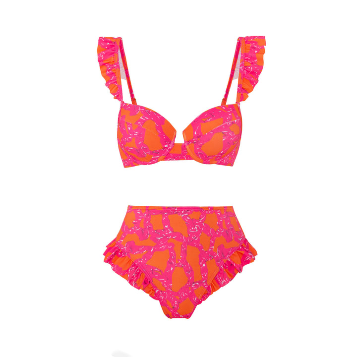 Damen Bikini-Set mit raffinierten Rüschen und elegantem Wickelrock Drune