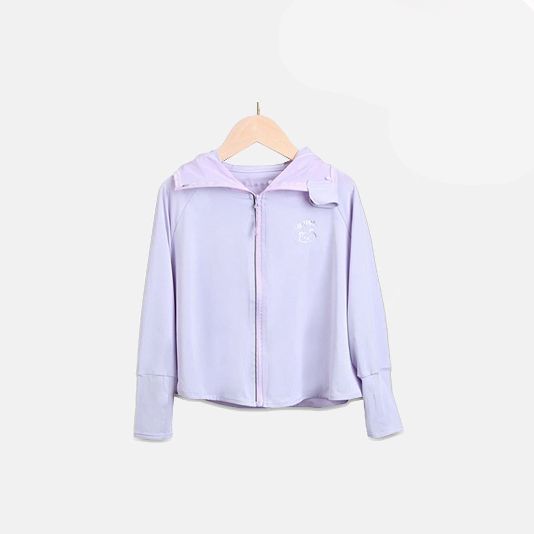 Mädchen Übergangsjacke mit Kapuze und niedlichem Tiermotiv Drune