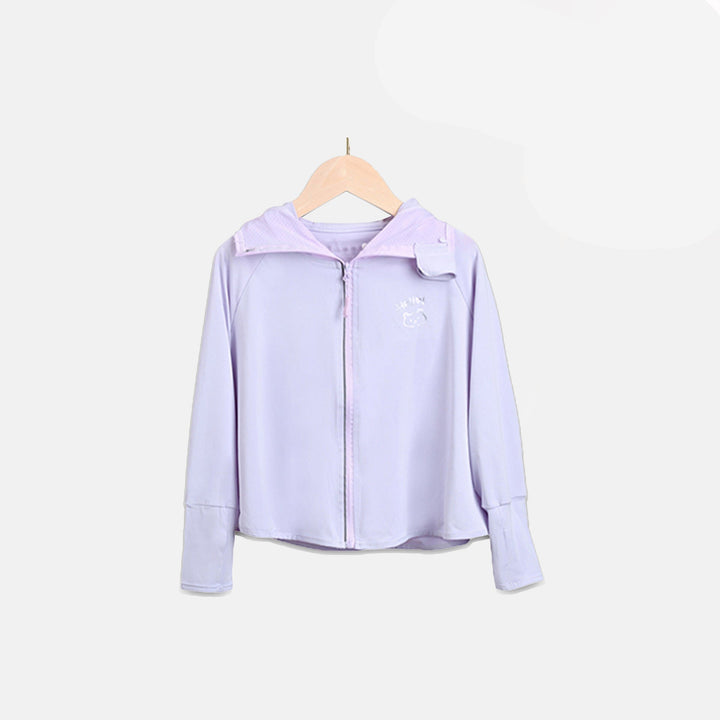 Mädchen Übergangsjacke mit Kapuze und niedlichem Tiermotiv Drune