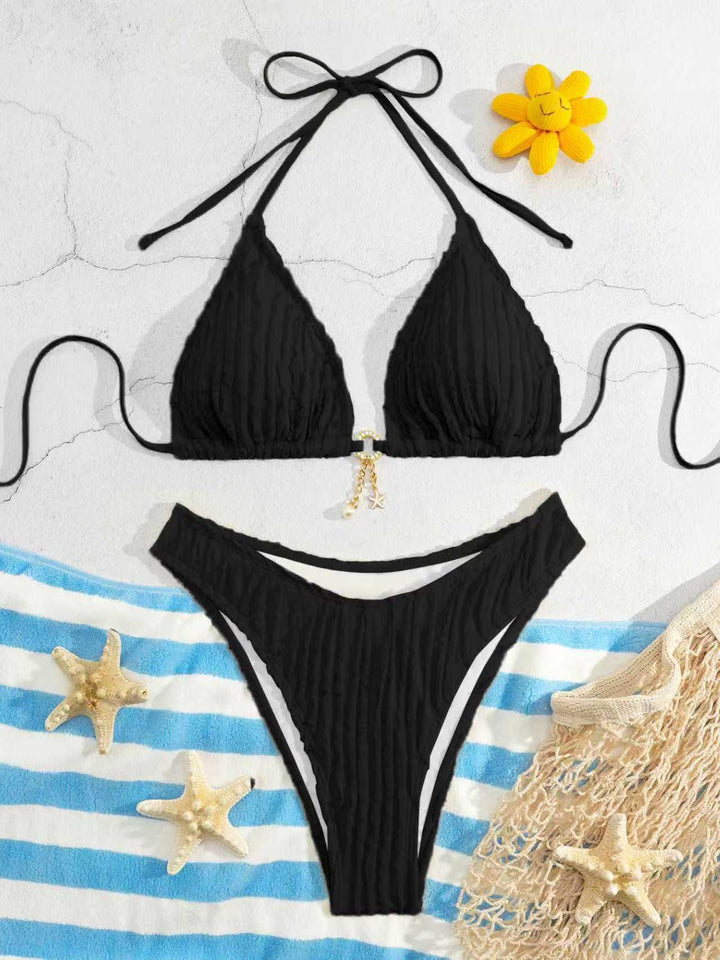 Damen Triangel-Bikini mit Rippendesign Drune