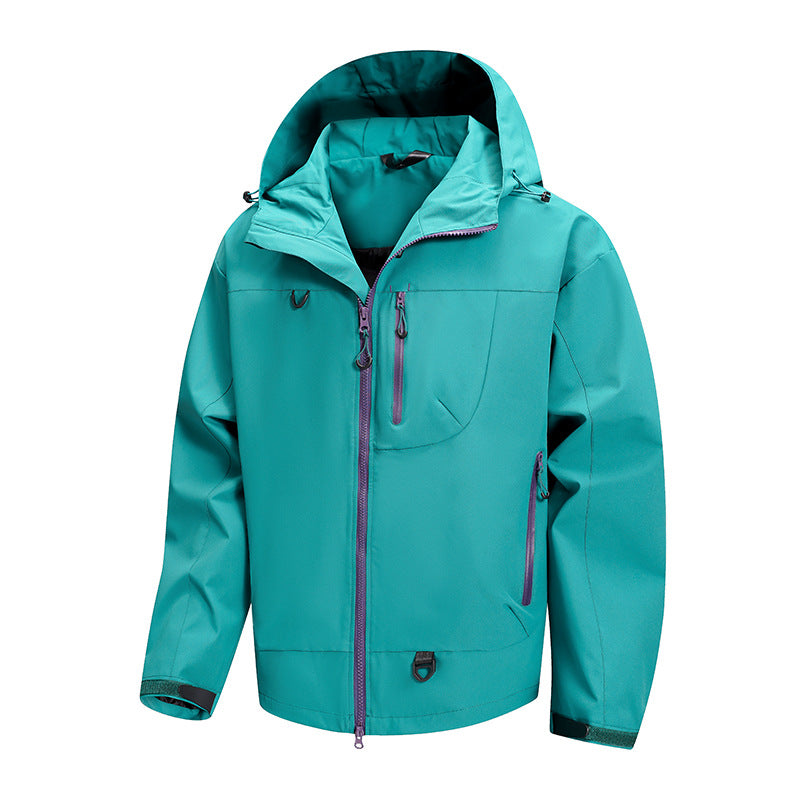 Herren technische Outdoor-Jacke mit wasserdichtem Gewebe und verstellbarem Kapuzensystem Drune