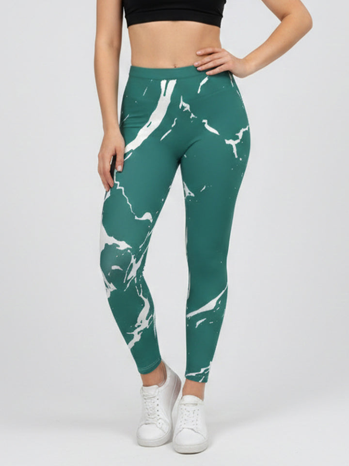 Damen Sportleggings mit stylischem Sternen-Design und hohem Bund Drune