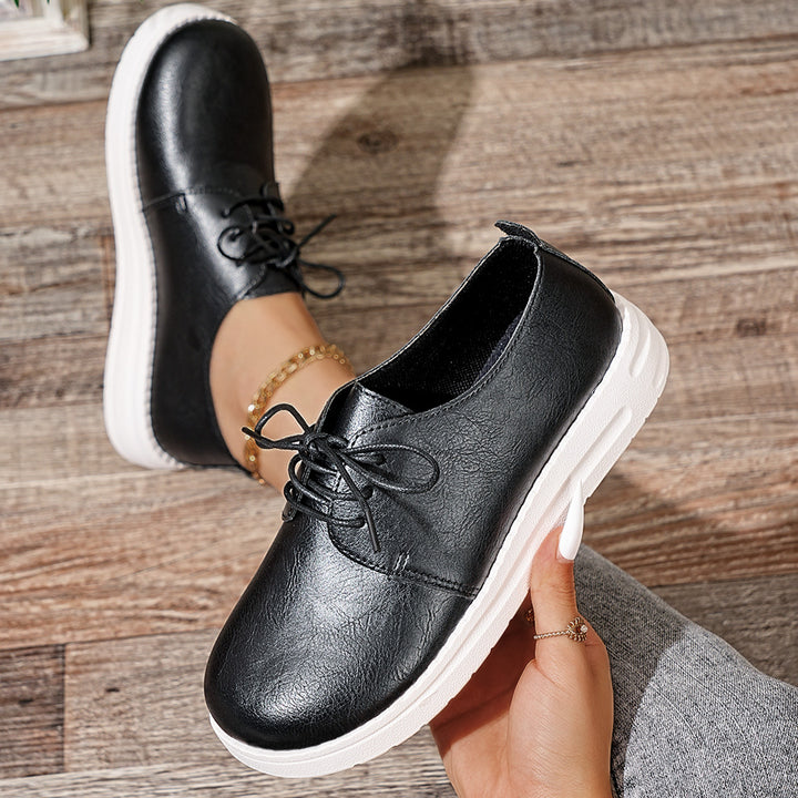 Damen nan Schnür-Sneaker aus Kunstleder mit gepolstertem Komfortfußbett und leichter Profilsohle Drune