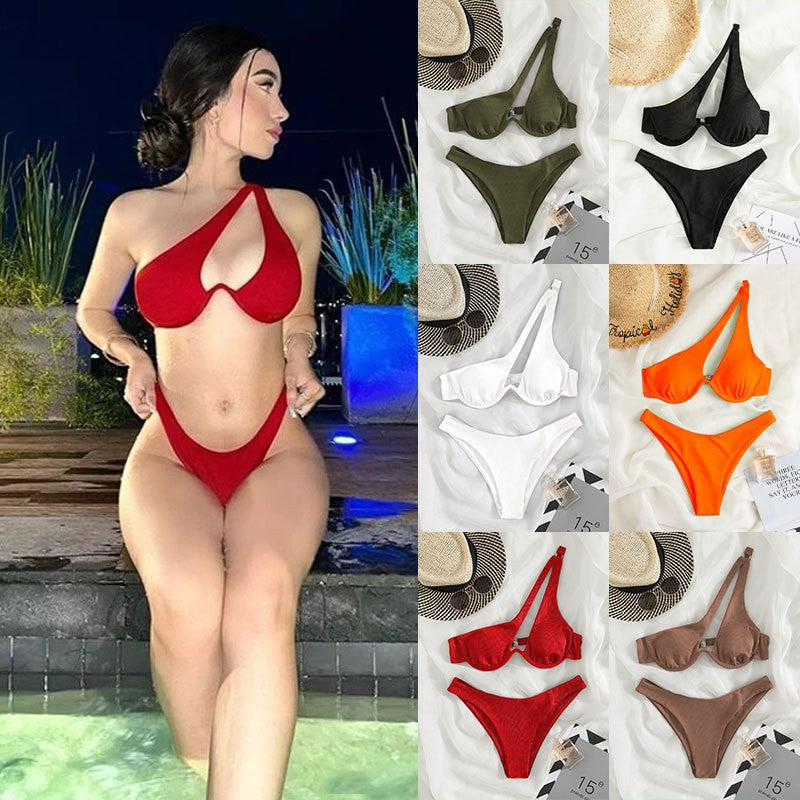 Damen Dreiecks-Bikini mit asymmetrischem Design Drune