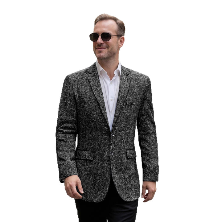 Herren eleganter strukturierter Freizeitblazer Drune