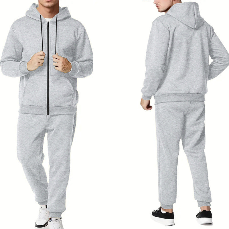 Herren Sportliches Komplett-Set mit Kapuzenjacke und Jogginghose Drune