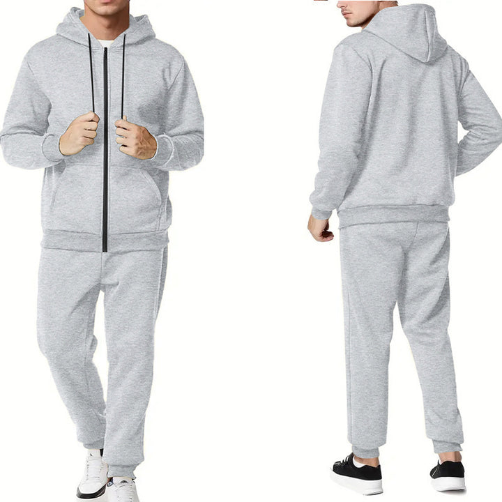 Herren Sportliches Komplett-Set mit Kapuzenjacke und Jogginghose Drune
