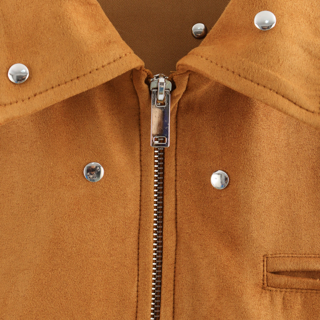 Damen modische Oversized-Jacke mit dekorativen Nieten Drune