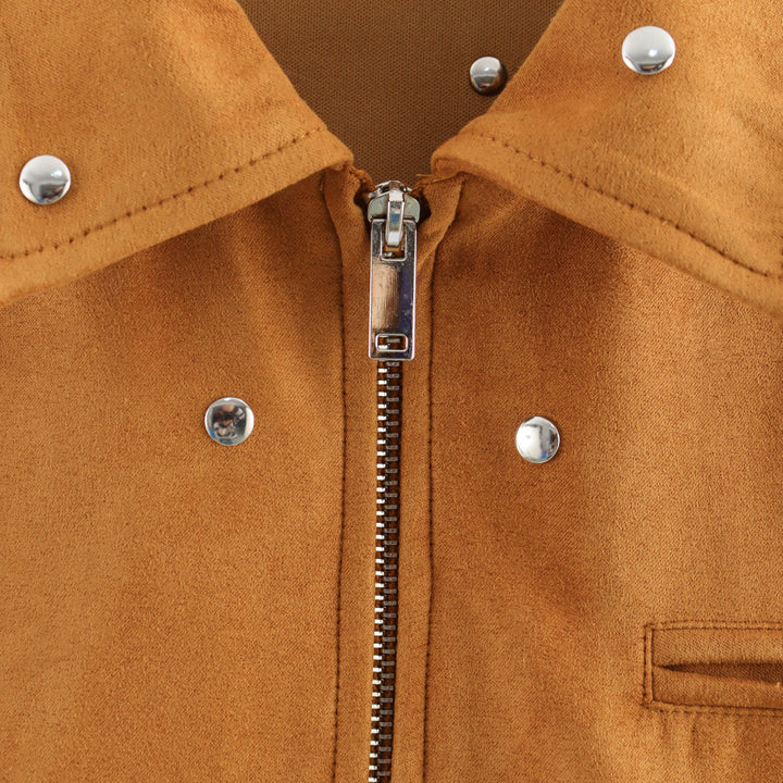 Damen modische Oversized-Jacke mit dekorativen Nieten Drune