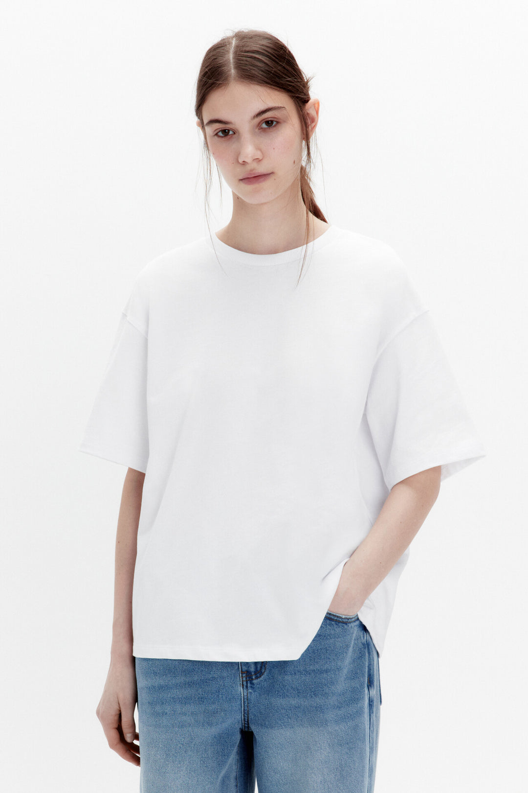 Damen lässiges Oversized T-Shirt aus hautfreundlichem Baumwollmix Drune