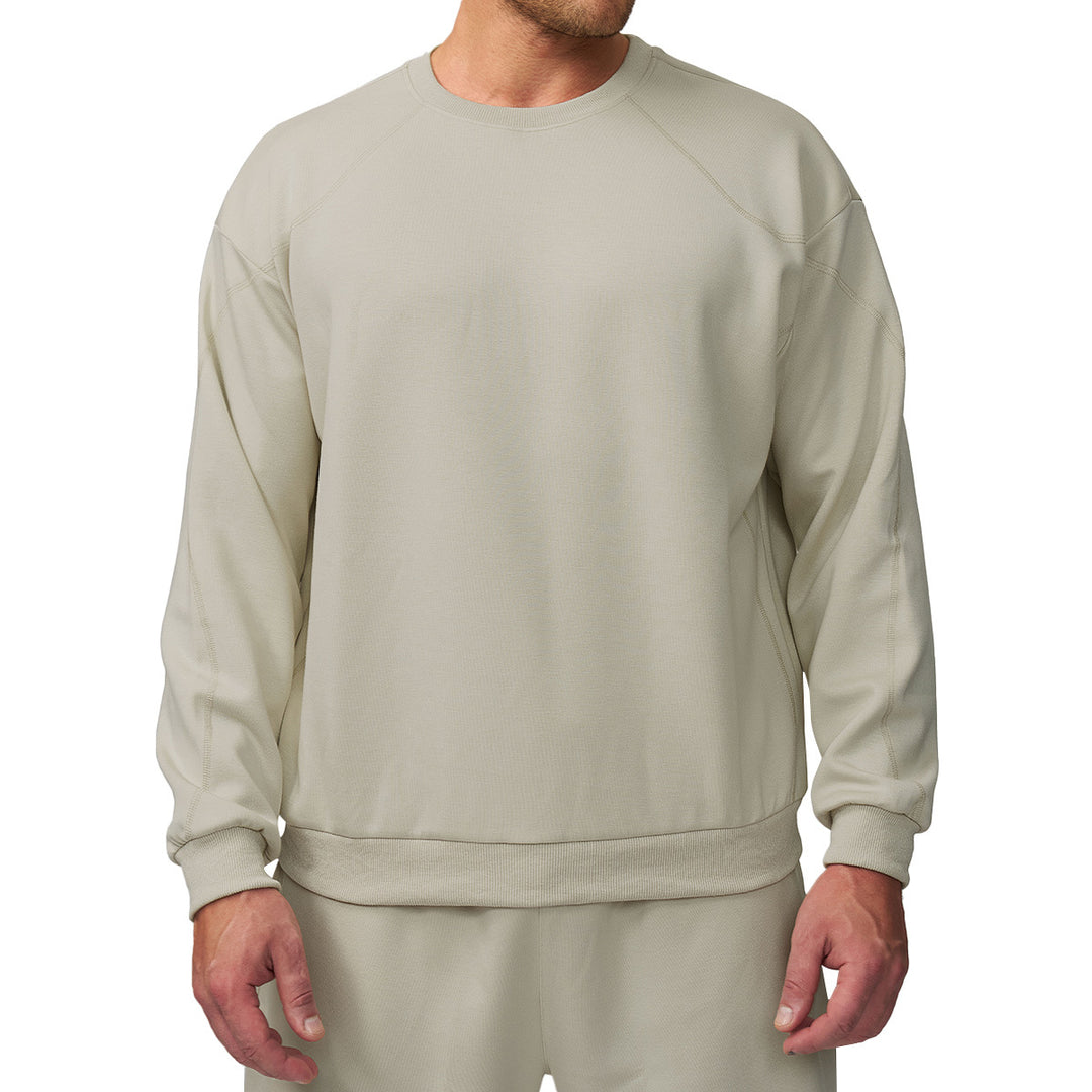 Herren lässiger Sweatshirt mit Rundhalsausschnitt und Raglanärmeln Drune