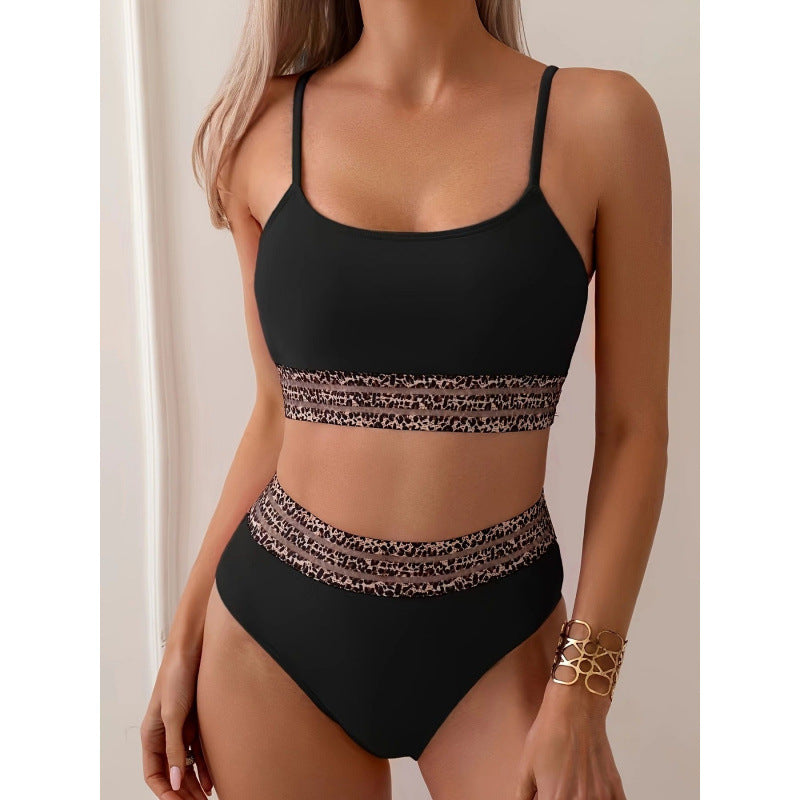 Damen Bikini-Set mit stylischem hohen Bund und modischem Animal-Design Drune