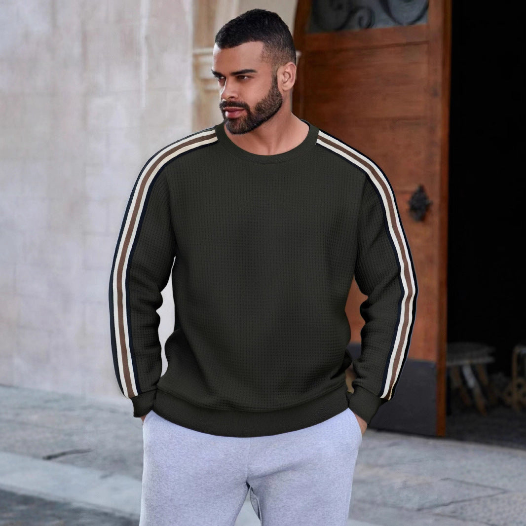 Herren Sportlicher Sweatshirt mit strukturierter Oberfläche und modernen Streifen Drune